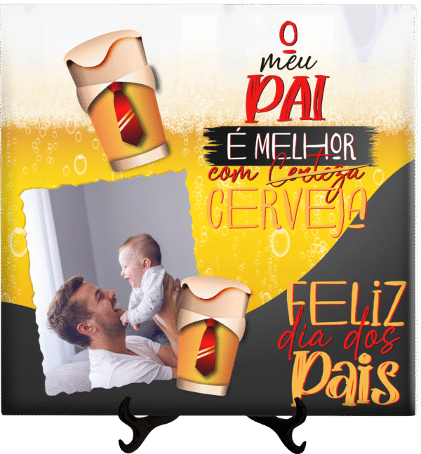 Azulejo Dia Dos Pais Com Foto